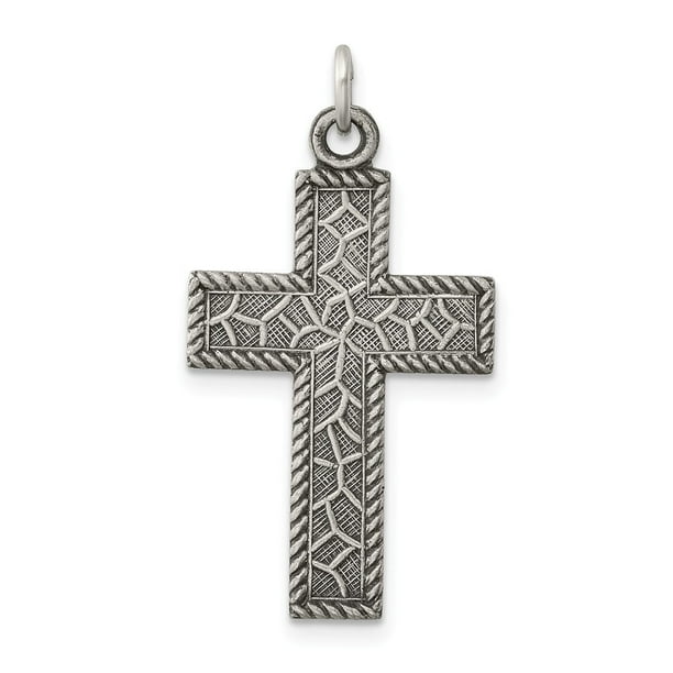 Roy Rose Jewelry Sterling Silver Antiqued Cross Pendant